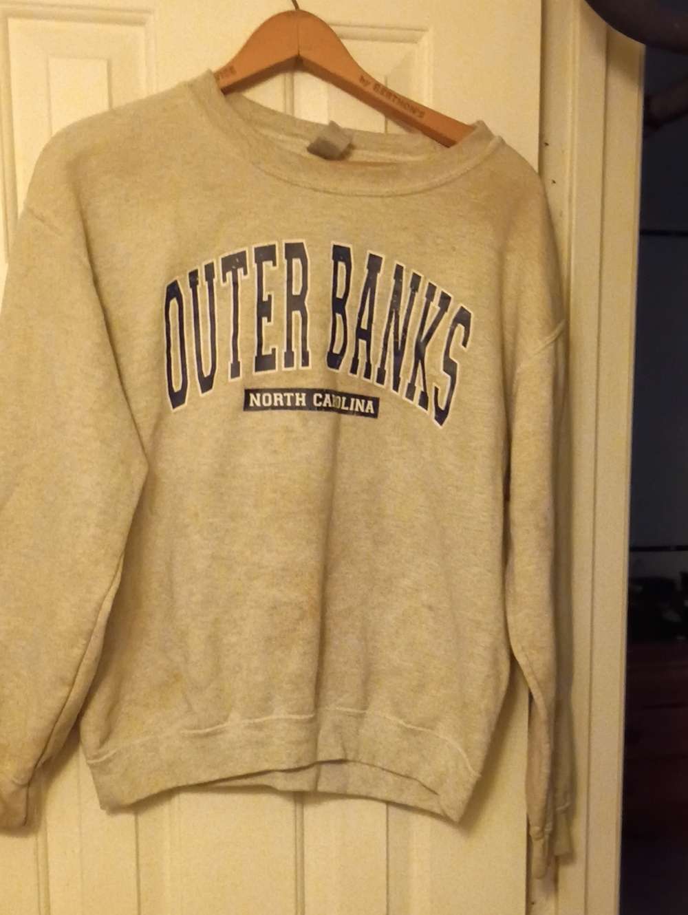 Olive Lynn Outer Banks North Carolina Crewneck Sweater - Cream